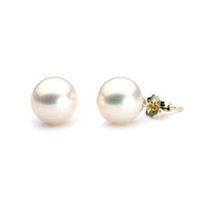8mm AAA Quality 14k White Pearl Earrings