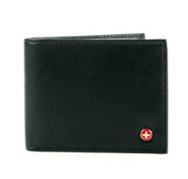 Alpine Swiss Men's Leather Wallet, Compact Bifold