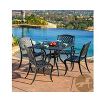 Christopher Knight Home Hallandale 5pc Cast Aluminum Outdoor Dining Set