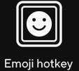 Emoji hotkey badge