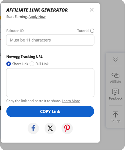 Sign up Affiliate