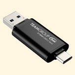 TEAM X1 MAX DRIVE 128GB BLACK USB 3.2 Gen2 External Solid State Flash Drive