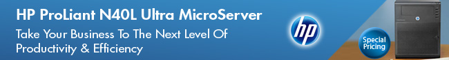 HP ProLiant N40L Ultra MicroServer.