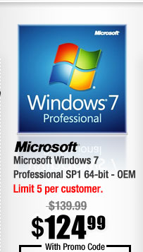 Microsoft Windows 7 Professional SP1 64-bit - OEM