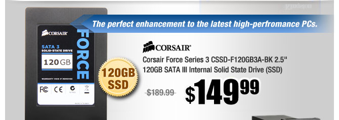 Corsair Force Series 3 CSSD-F120GB3A-BK 2.5" 120GB SATA III Internal Solid State Drive (SSD)