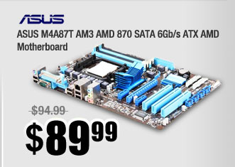 ASUS M4A87T AM3 AMD 870 SATA 6Gb/s ATX AMD Motherboard