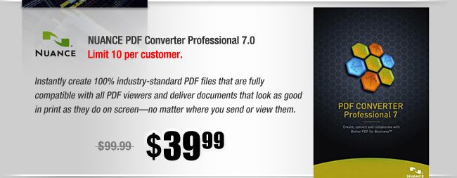 NUANCE PDF Converter Professional 7.0