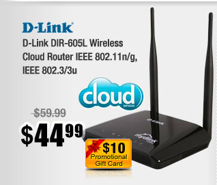 D-Link DIR-605L Wireless Cloud Router IEEE 802.11n/g, IEEE 802.3/3u 