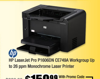 HP LaserJet Pro P1606DN CE749A Workgroup Up to 26 ppm Monochrome Laser Printer 