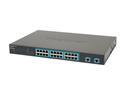 TRENDnet TPE-224WS Gigabit Web Smart PoE Switch 10/100Mbps + 1000Mbps 24 x 10/100Mbps Auto-MDIX PoE Ports 4 x 10/100/1000Mbps Auto-MDIX Gigabit Ports 2 x 1000Base-SX/LX Mini GBIC ports for optional Mini-GBIC modules(share with port 25,26