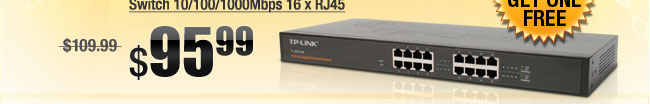 TP-LINK TL-SG1016 16-port Unmanaged Gigabit Rackmount Switch 10/100/1000Mbps 16 x RJ45 