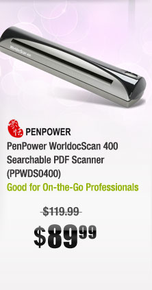 PenPower WorldocScan 400 Searchable PDF Scanner (PPWDS0400) 