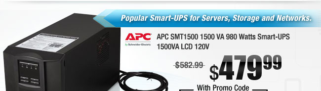 APC SMT1500 1500 VA 980 Watts Smart-UPS 1500VA LCD 120V 