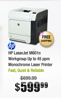 HP LaserJet M601n Workgroup Up to 45 ppm Monochrome Laser Printer