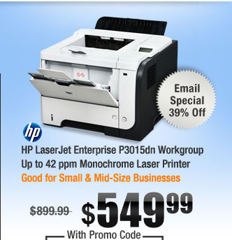 HP LaserJet Enterprise P3015dn Workgroup Up to 42 ppm Monochrome Laser Printer