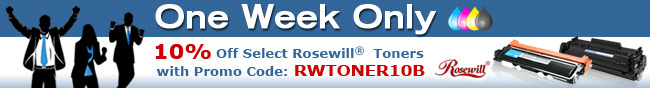 One Week Only. 10% Off Select Rosewill Toners with Promo Code: RWTONER10B.