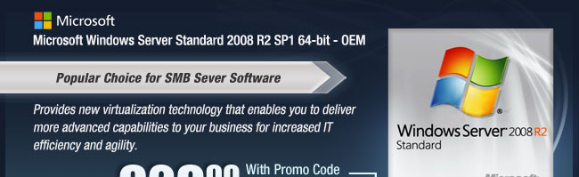 Microsoft Windows Server Standard 2008 R2 SP1 64-bit - OEM 