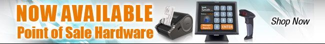 NOW AVAILABLE Point of Sale Hardware. Shop Now.