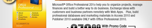 Office 2010 Professional Product Key Card (no media) 