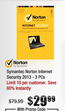 Symantec Norton Internet Security 2013 - 3 PCs 