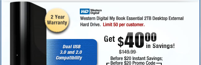 Western Digital My Book Essential 2TB Desktop External Hard Drive