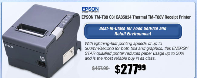 EPSON TM-T88 C31CA85834 Thermal TM-T88V Receipt Printer 