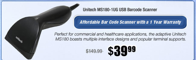 Unitech MS180-1UG USB Barcode Scanner 