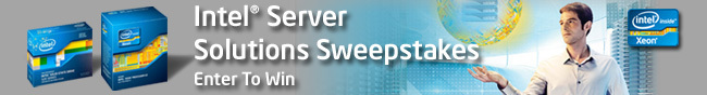 Intel - Intel Server Solutions Sweepstakes. Enter to Win.