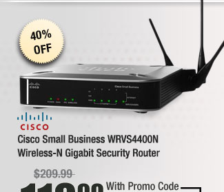 Cisco Small Business WRVS4400N Wireless-N Gigabit Security Router