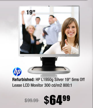 Refurbished: HP L1950g Silver 19" 5ms Off Lease LCD Monitor 300 cd/m2 800:1 