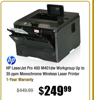 HP LaserJet Pro 400 M401dw Workgroup Up to 35 ppm Monochrome Wireless Laser Printer 