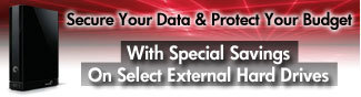 Secure Your Data & Protect Your Budget With Special Savings On Select External Hard Drives.