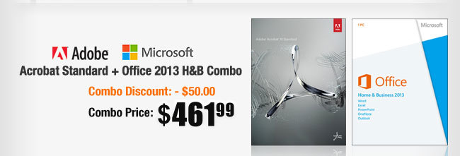 Acrobat Standard + Office 2013 H&B Combo