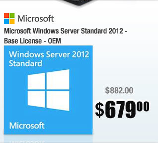 Microsoft Windows Server Standard 2012 - Base License - OEM