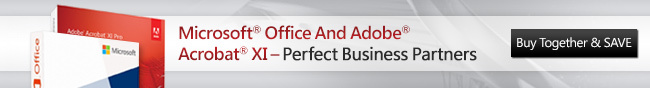 Microsoft Office And Adobe Acrobat XI-Perfect Business Partners. Buy Together & SAVE.