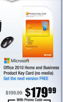 Office 2010 Home and Business Product Key Card (no media)