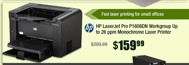 HP LaserJet Pro P1606DN Workgroup Up to 26 ppm Monochrome Laser Printer