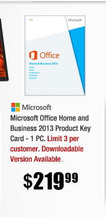 Microsoft Office Home and Business 2013 Product Key Card - 1 PC