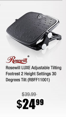 Rosewill LUXE Adjustable Tilting Footrest 2 Height Settings 30 Degrees Tilt (RBFF11001)