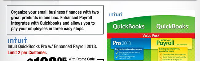 Intuit QuickBooks Pro w/ Enhanced Payroll 2013