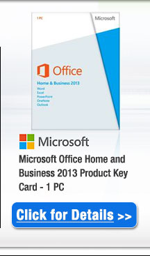 Microsoft Office Home and Business 2013 Product Key Card - 1 PC