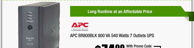 APC BR800BLK 800 VA 540 Watts 7 Outlets UPS 