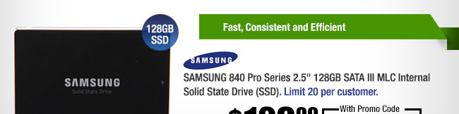 SAMSUNG 840 Pro Series 2.5" 128GB SATA III MLC Internal Solid State Drive (SSD)