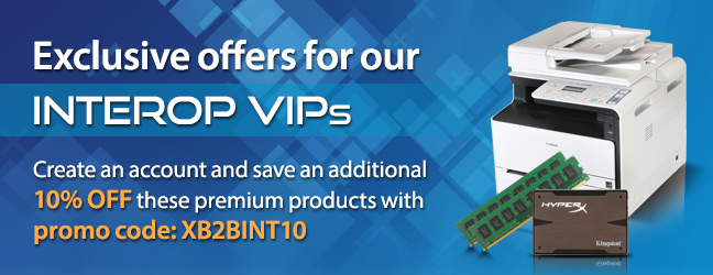 Exclusive offers for our Interop VIPs!  Create an account and save an additional 10% OFF these premium products with promo code: XB2BINT10.