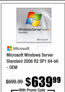 Microsoft Windows Server Standard 2008 R2 SP1 64-bit - OEM 