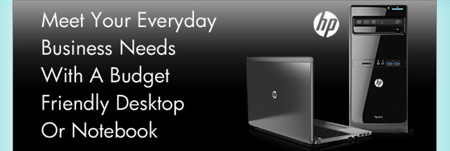 HP - Meet Your Everyday Business Needs With A Budget Friendly Desktop Or Notebook.