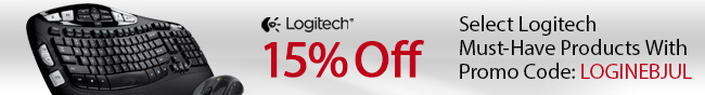 Logitech 15% Off - Select Logitech Must-Have Products With Promo Code: LOGINEBJUL