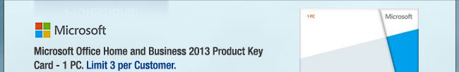 Microsoft Office Home and Business 2013 Product Key Card - 1 PC 