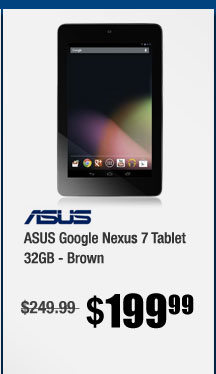 ASUS Google Nexus 7 Tablet 32GB - Brown 