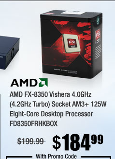 AMD FX-8350 Vishera 4.0GHz (4.2GHz Turbo) Socket AM3+ 125W Eight-Core Desktop Processor FD8350FRHKBOX